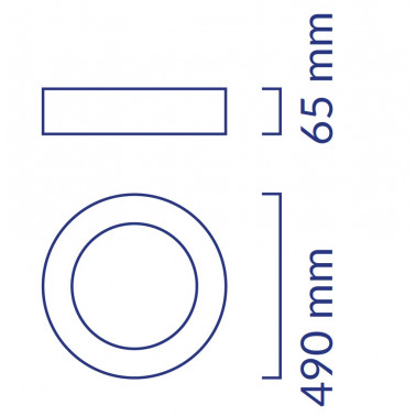 ATMOSS Downlight superficie circular 36W CCT