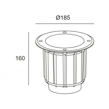 LEDSC4 Gea Technopolymer Cob 185 Empotrable