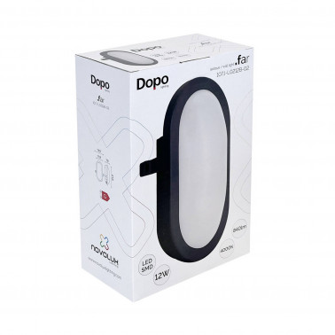 DOPO FAR OVAL LED Aplique Negro