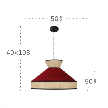 FABRILAMP FABRIZIO Colgante rojo Ø500