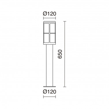 DOPO LUG baliza antracita H650