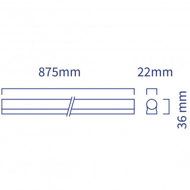 ATMOSS REGLETA LED T5 12W 3200K 90cm