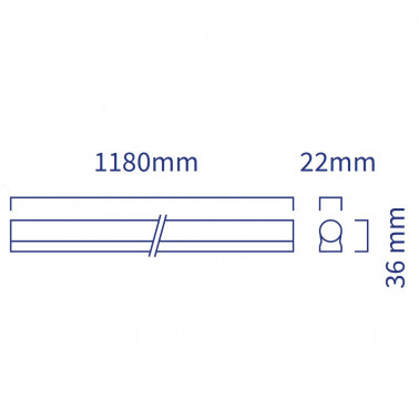 ATMOSS REGLETA LED T5 16W 3200K 120cm