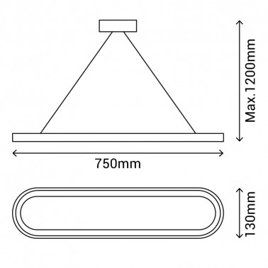 SULION SCALE LED colgante blanco 36W 2700K