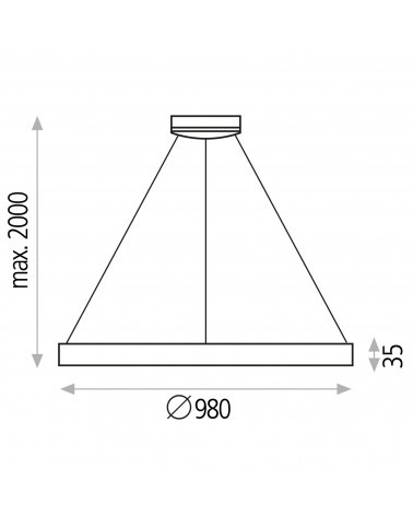 ACB GRACE 980 DALI/PUSH Colgante Negro CCT