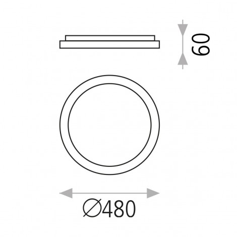 ACB GRACE 480 DALI/PUSH Plafón Blanco CCT