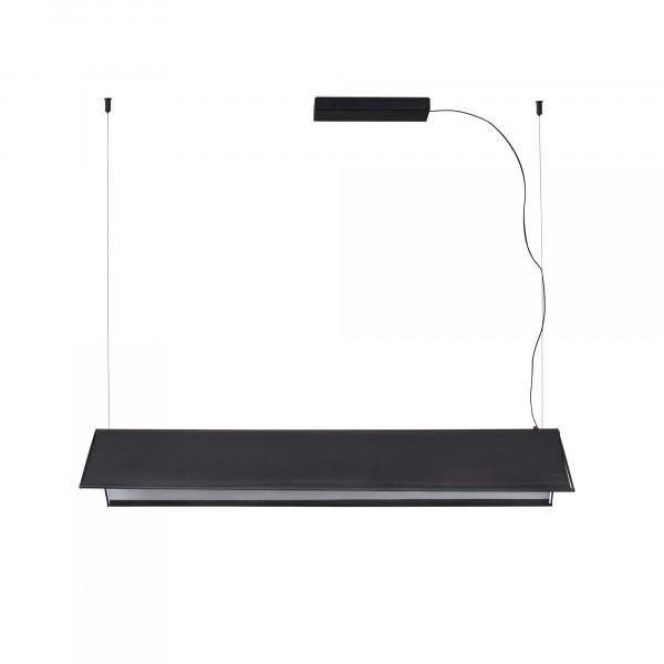 PAM-G Pendelleuchte Schwarz/Gold, LED 24W, 3000K Warmweiß - Deckenleuchte Mit Seilzug, 3 Jahre Garantie