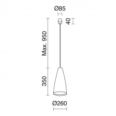 EXO LIGHTING CUSKA S Colgante madera Ø26