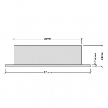 LIGHTED EMPOTRABLE BASCULANTE CUADRADO PLATA