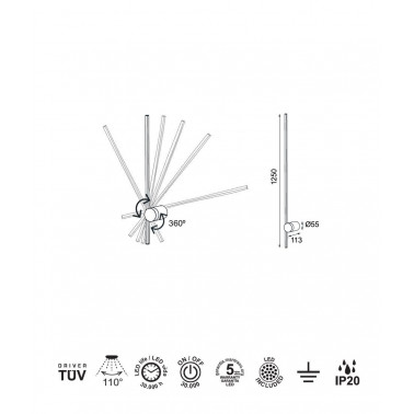 MANTRA TOBAGO aplique blanco 12W