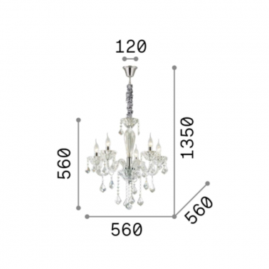 IDEAL LUX TIEPOLO SP5 Colgante transparente