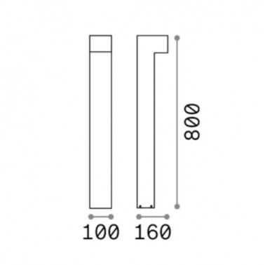 IDEAL LUX SIRIO PT2 BIG BALIZA ANTRACITA