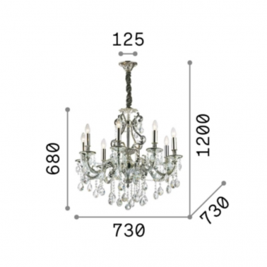 IDEAL LUX GIOCONDA SP8 Colgante oro