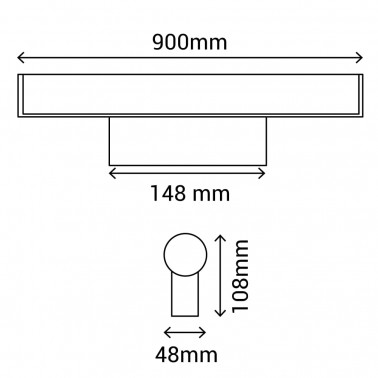 SULION CASPIO APLIQUE BAÑO CROMO 18W