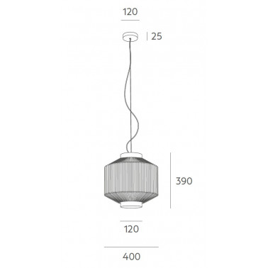 MASSMI ESTIU Colgante Cuerda H390