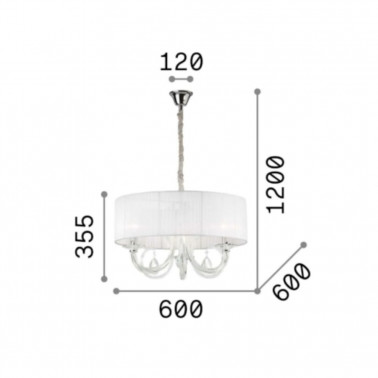 IDEAL LUX SWAN SP3 Blanco