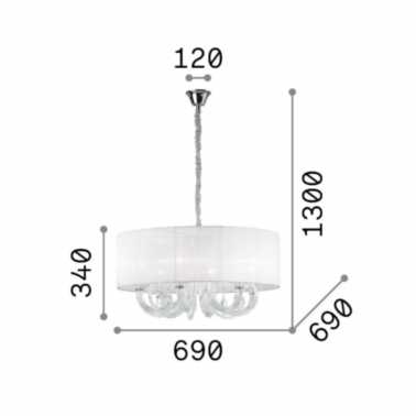 IDEAL LUX SWAN SP6 Blanco