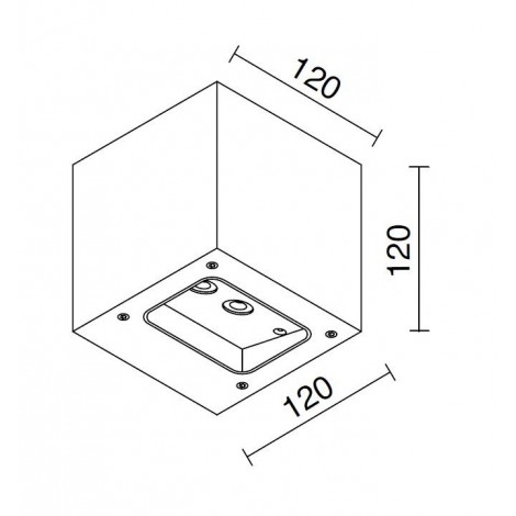 EXO LIGHTING BRICK G aplique aluminio 2x5W