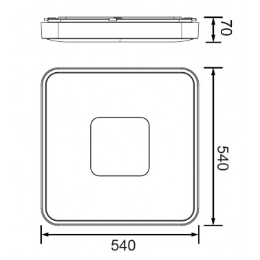 MANTRA COIN SQUARE PLAFÓN ORO 100W