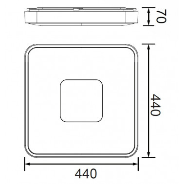 MANTRA COIN SQUARE PLAFÓN ORO 80W