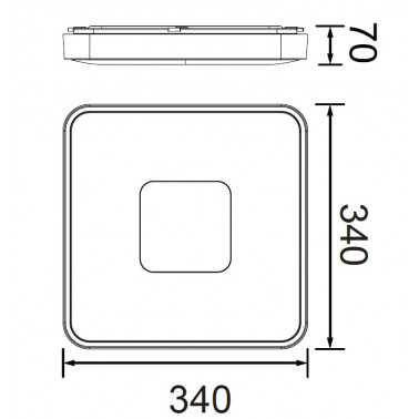 MANTRA COIN SQUARE PLAFÓN ORO 56W