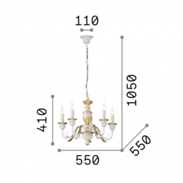 IDEAL LUX FIRENZE SP5 oro antiguo