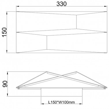 MANTRA FUJI APLIQUE BLANCO 14W