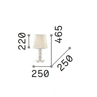 IDEAL LUX QUEEN TL1 MEDIUM Oro