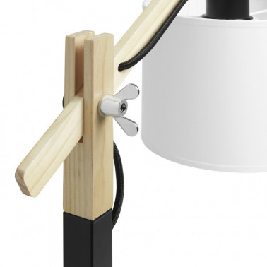 EXO LIGHTING BRITTA T sobremesa acero/madera