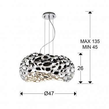 SCHULLER NARISA COLGANTE CROMO Ø47cm