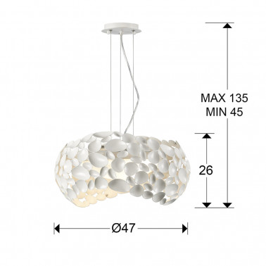 SCHULLER NARISA COLGANTE BLANCO Ø47cm