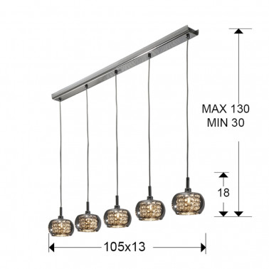 SCHULLER ARIAN Colgante lineal dimable con mando