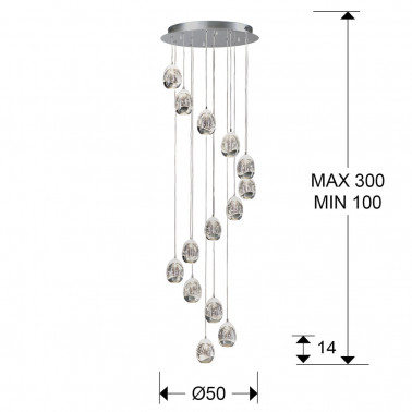 SCHULLER ROCÍO COLGANTE CROMO 14L DIMABLE