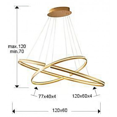 SCHULLER ELIPSE-G COLGANTE ORO DIMABLE