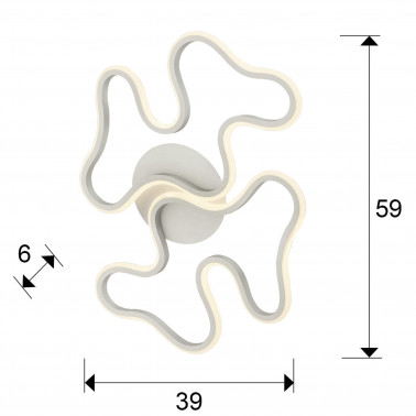 SCHULLER MAREA Plafón-aplique blanco