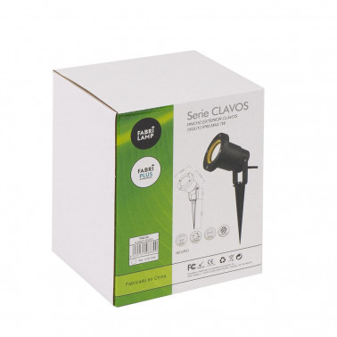 FABRILAMP PINCHO CLAVOS GU10 NEGRO IP65