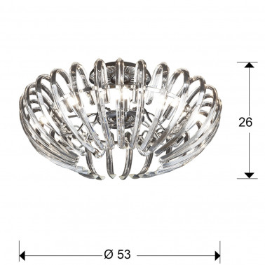 SCHULLER ARIADNA Plafón de Cristal Cromo