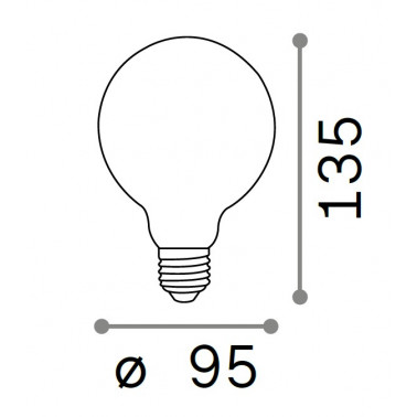 IDEAL LUX BOMBILLA GLOBO D95 8W 3000K