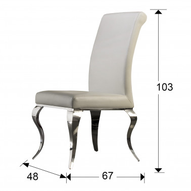 SCHULLER BARROQUE SILLA ACERO BLANCA