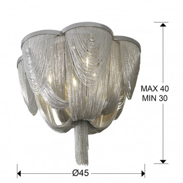 SCHULLER MINERVA PLAFÓN NÍQUEL 6L