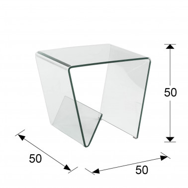 SCHULLER GLASS III MESA AUXILIAR 50CM