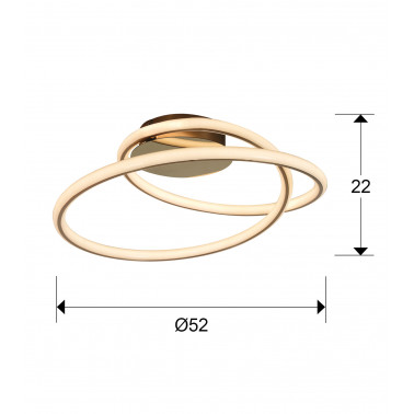 SCHULLER TUBE PLAFÓN ORO