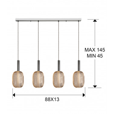 SCHULLER MICRÓN Colgante cromo-oro 4L dimable