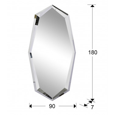 SCHULLER LONDON ESPEJO ACERO 90X180