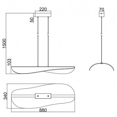 MANTRA BIANCA 88CM Colgante Dimable Blanco