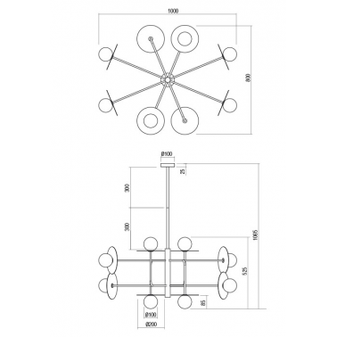 REDO PLATO Colgante negro 8L