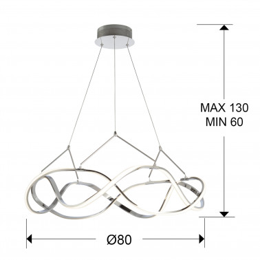 SCHULLER MOLLY Colgante cromo Ø80 dimable