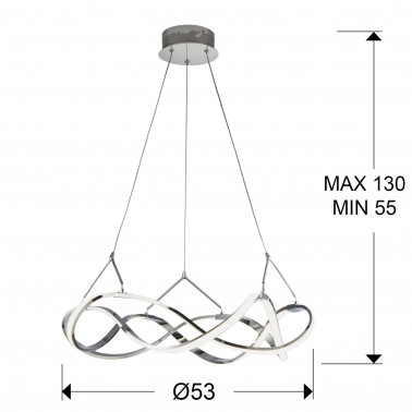 SCHULLER MOLLY Colgante cromo Ø53 dimable con mando