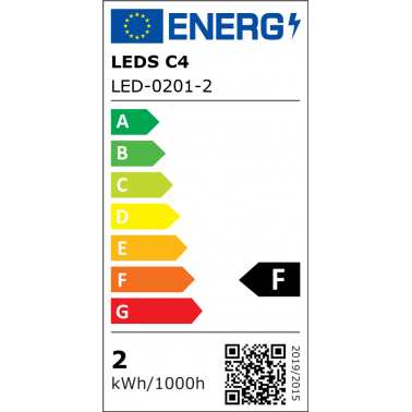 LEDSC4 GAMMA Square Aplique Negro