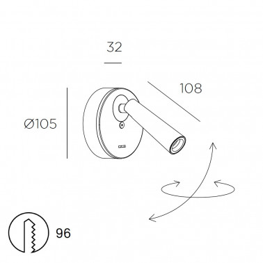 LEDSC4 GAMMA Round Aplique Blanco